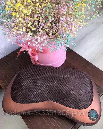 Масажна подушка з підігрівом для спини і шиї Massage Pillow GHM 8028