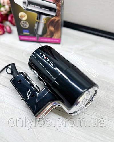 Потужний компактний фен для волосся Promotec PM-2314 3000W, дорожній фен складаний