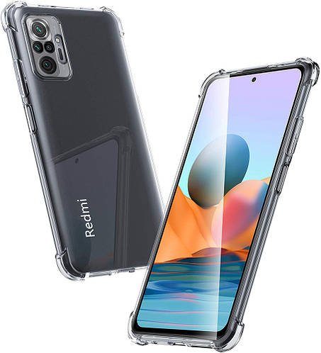 Прозорий чохол MultiCam Xiaomi Redmi Note 10 Pro (посилений кутами)