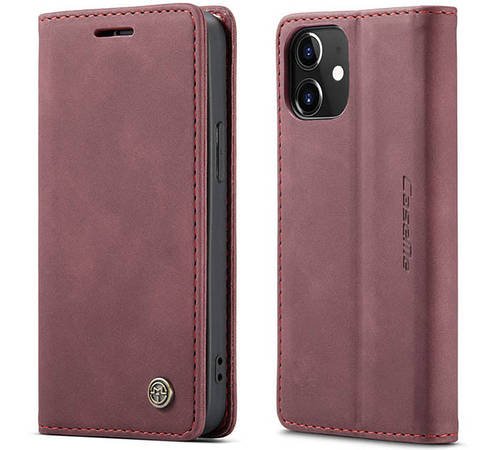 Чохол книжка з магнітом iPhone 12 CaseMe Wine
