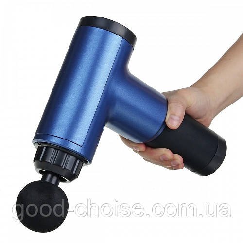 Портативний масажер для тіла Fascial Gun KH-320, Синій / М'язовий масажер