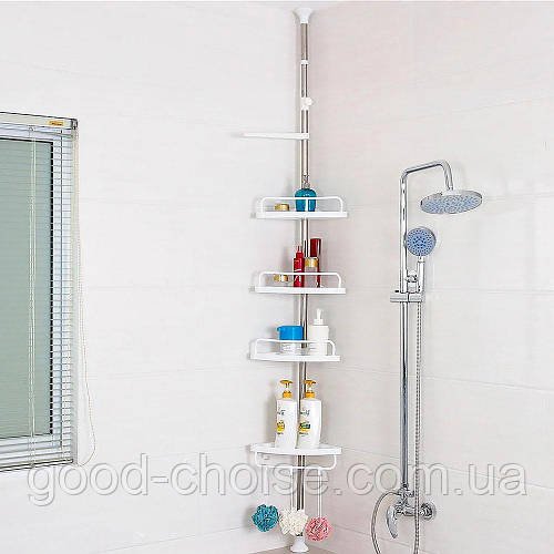 Кутова полиця для ванної (260х33 см), до 16кг, Multi Corner Shelf GY-188 / Телескопічна полиця у ванну