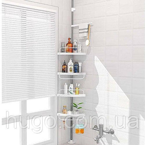 Кутова телескопічна полиця для ванної кімнати (260х33см) Multi Corner Shelf GY-188 / Полиця в ванну кімнату, етажерка