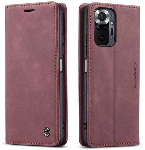 Чохол книжка з магнітом Xiaomi Redmi Note 10 Pro CaseMe Wine