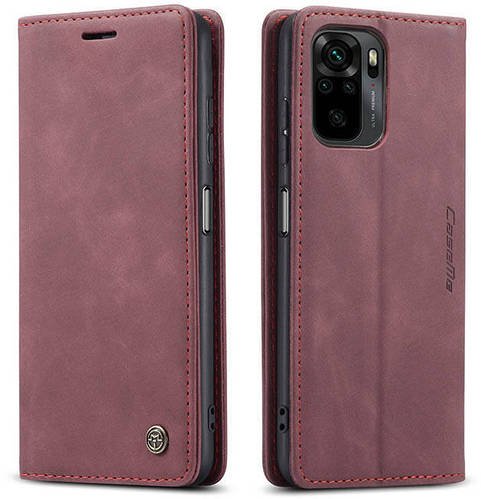 Чохол книжка з магнітом Xiaomi Redmi Note 10S CaseMe Wine