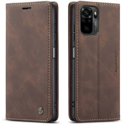 Чохол книжка з магнітом Xiaomi Redmi Note 10S CaseMe Dark Brown