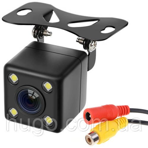 Камера заднього виду з підсвіткою 4LED, HD, CAR CAM 707 / Універсальна камера заднього виду