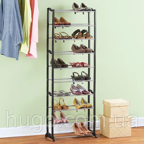 Полиця для взуття на 30 пар, 130х50х16см, Amazing Shoe Rack / Стелаж для взуття до передпокою
