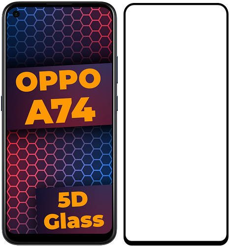 5D скло OPPO A74 (Захисне Full Glue)
