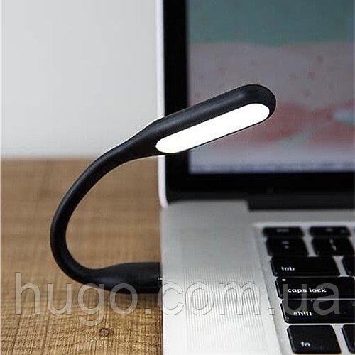 Гнучка USB лампа ліхтарик LED Light Plastic / Портативний гнучкий світильник для ноутбука, комп'ютера