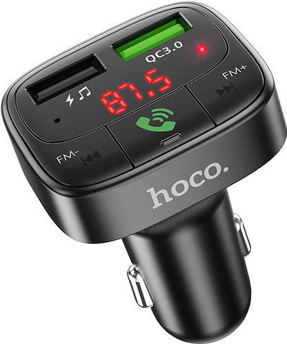 Автомобільний FM модулятор Hoco E59 18Wmax (2 USB + QC3.0) Black