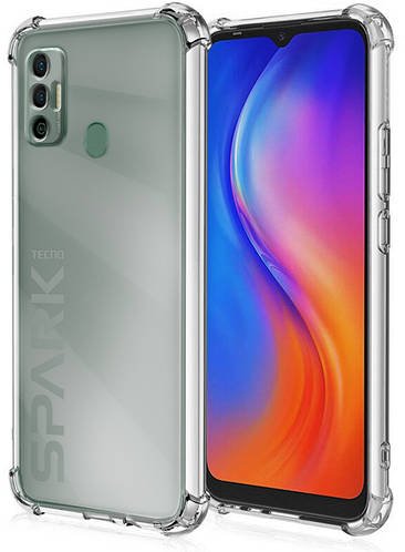Прозорий чохол MultiCam Tecno Spark 7 (посилений кутами)