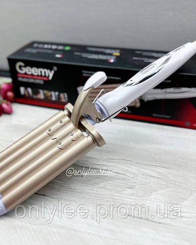 Плойка п'ять хвиль щипці з керамічним покриттям Geemy GM-2932