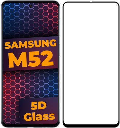 5D скло Samsung Galaxy M52 M526 (Захисне Full Glue) Black