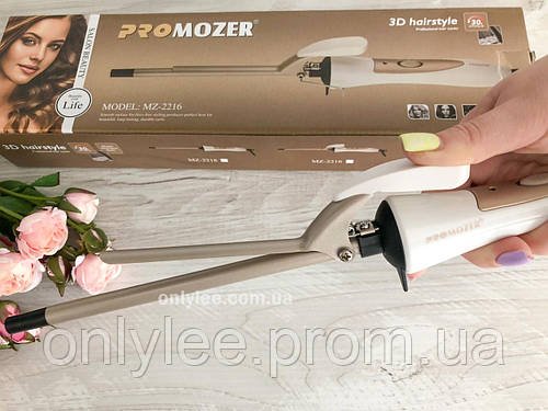 Плойка для створення афрокучерів ProMozer MZ-2216 діаметром 9 мм із затискачем