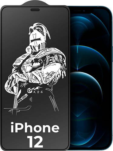 Захисне скло King Fire iPhone 12 (Full Glue) Black