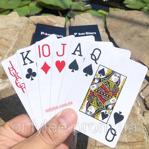Карти гральні покерні пластикові Poker Stars 54 штуки (висока якість)