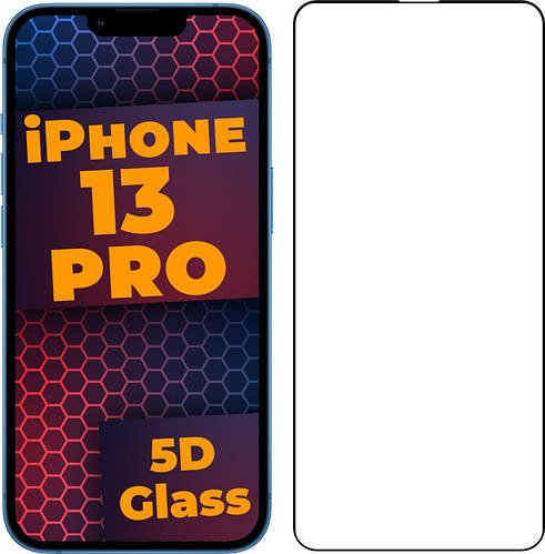 5D скло iPhone 13 Pro (Захисне Full Glue) Black