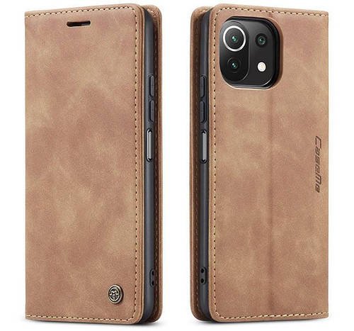 Чохол книжка з магнітом Xiaomi 11 Lite 5G NE CaseMe Brown