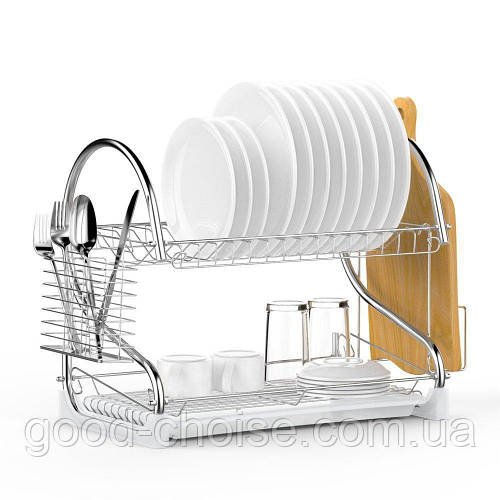 Стійка для зберігання посуду Kitchen Storage Rack / Сушка для посуду / Сушарка настільна / Сушарка для посуду