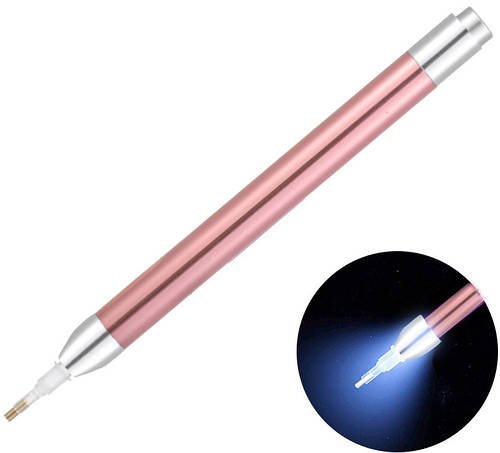 Стилус для Алмазної Мозаїки SHLab CrystalArt (LEDПідсвічуванням) Rose Gold