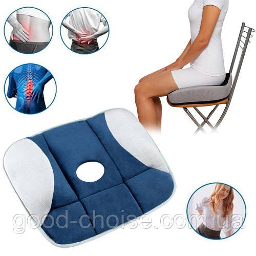 Ортопедична подушка для хребта Pure Posture / Подушка для сидіння / Розвантаження хребта
