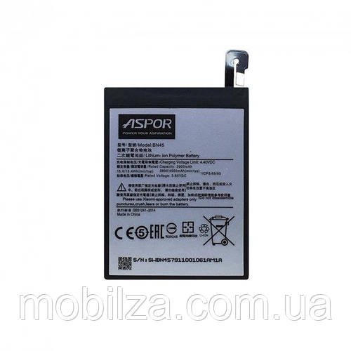 Акумулятор Aspor для Xiomi Redmi Note 5 use BN45 (Li-ion 4.4v, 3900 mAh)