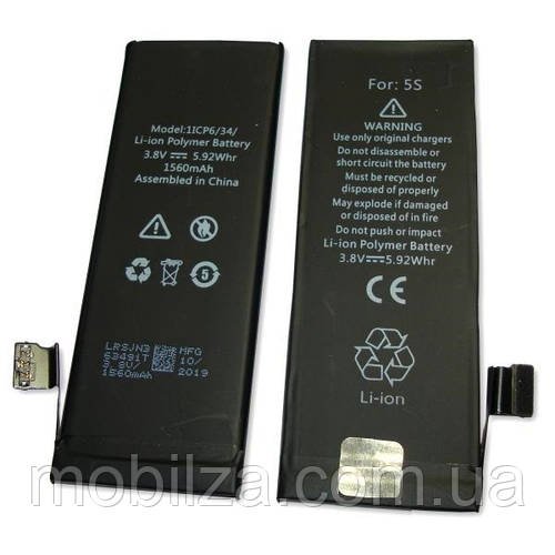 Акумулятор (АКБ, батарея) Apple iPhone 5c/5s (Li-ion 3.8 V 1560mAh) ATL, ORIG