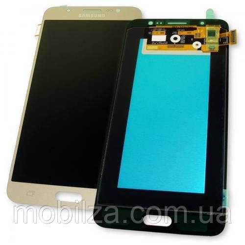 Дисплей Samsung J710 Galaxy J7 2016 + сенсор золотий, GH97-18855A OLED
