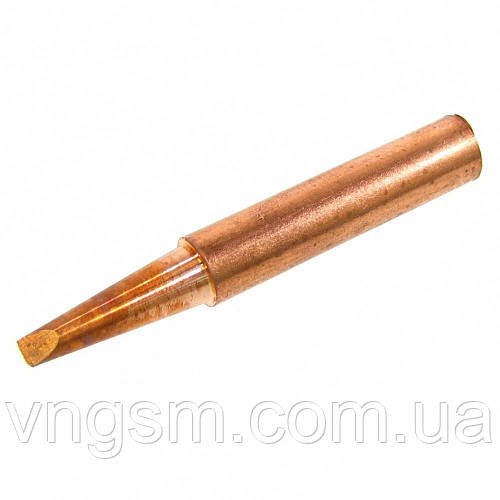 Жало мідне для паяльника 900M-T-2.4D конус з двостороннім зрізом, 2.4 мм