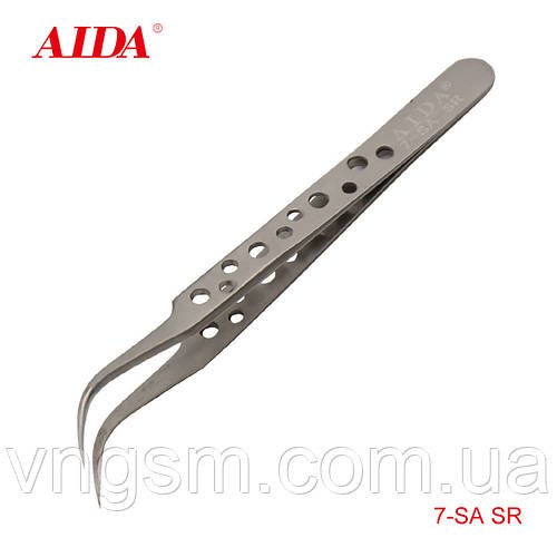 Пінцет вигнутий Aida 7-SA SR