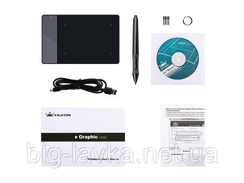 Графічний планшет HUION 420 USB 4.17 x 2.34 дюйма  Чорний