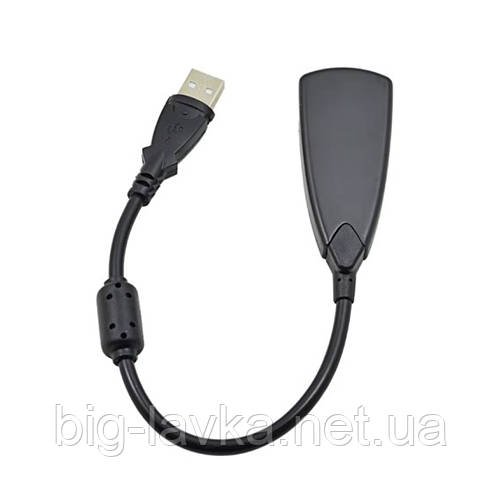 Зовнішня USB Звукова Карта 7.1 3D 5Hv2  Чорний