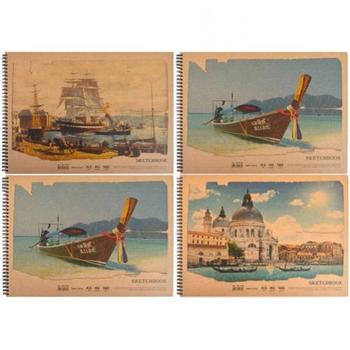 Альбом для малювання на спіралі 40 аркушів A3 "KRAFT" щільність 120 г/м²