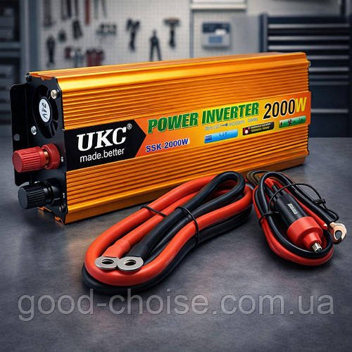 Автомобільний інвертор 24в AC/DC SSK 2000W / Перетворювач постійного струму / Перетворювач струму