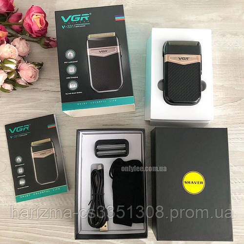Шейвер VGR V-331 бездротова електробритва для стриження бороди та вусів