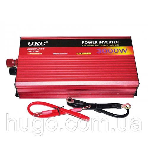 Перетворювач автоінвертор 3000W AC/DC AR UKC 24V / Автомобільний інвертор напруги