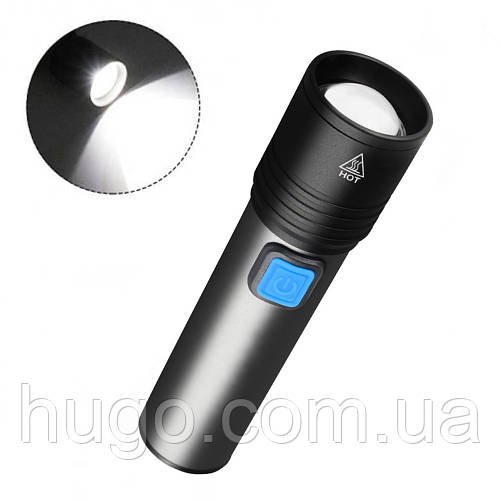 Ручний ліхтарик акумуляторний USB BL K31 / Потужний ліхтар на акумуляторі / Ліхтар світлодіодний