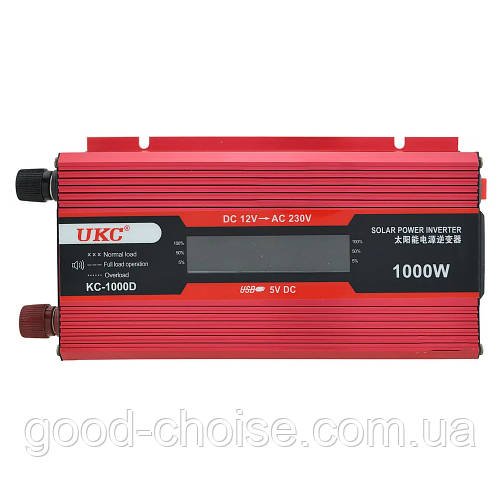 Перетворювач напруги 1000W AC/DC KC-1000D 12V + lcd / Автомобільний інвертор