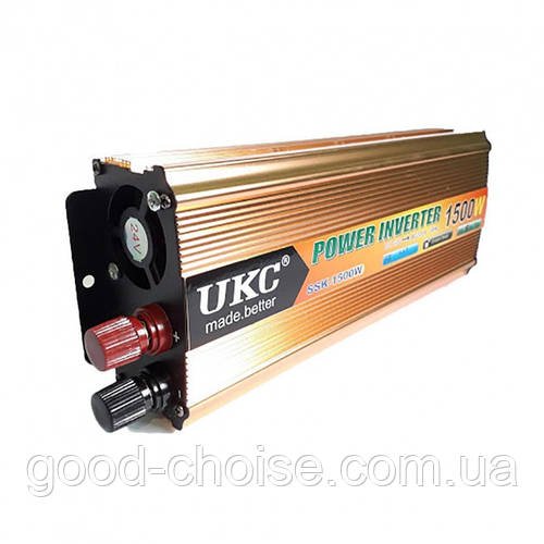 Автоінвертор 1500W AC/DC SSK 24V / Інвертор живлення для авто / Автомобільний перетворювач