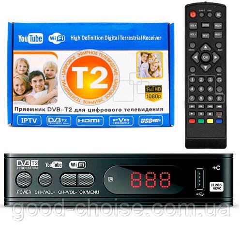 Цифровий тюнер з Wi-fi пульт, DVB-T2 0967 / Приставка для телевізора / Ресивер цифровий / Тюнер Т2