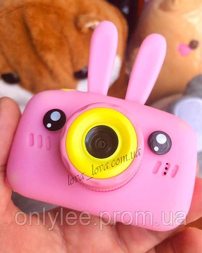 Дитячий цифровий фотоапарат-відеокамера зайчик Children's fun Camera в чохлі