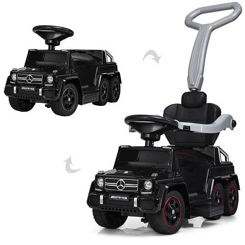 Каталка-толокар машинка з мотором Mercedes Bambi M 3853-2 Чорний