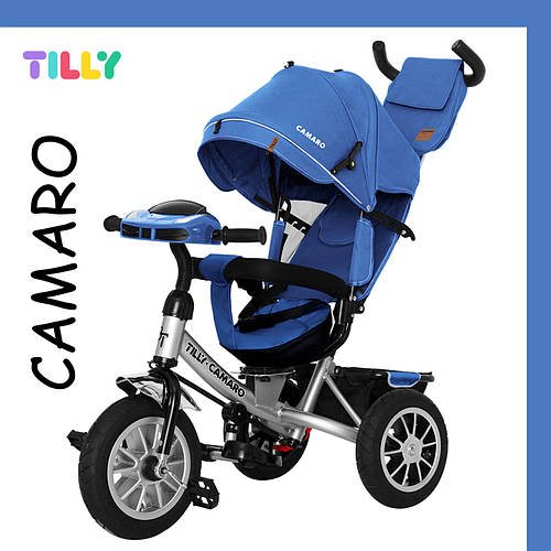 Велосипед TILLY Camaro триколісний з батьківською ручкою T-362/2 Синій