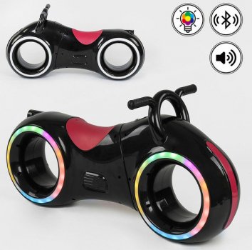 Біговел TILLY GS-0020 Black/Red з LED-підсвічуванням, bluetooth та звуковими ефектами Чорно-червоний |Tron Bike