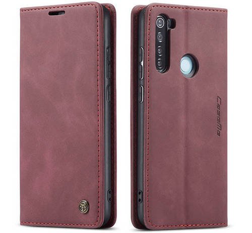 Чохол книжка з магнітом Xiaomi Redmi Note 8 2021 CaseMe Wine