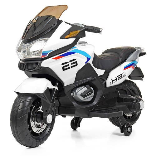 Дитячий електромотоцикл (2 мотори по 45W, MP3, TF, USB) Bambi M 4272EL-1 Білий
