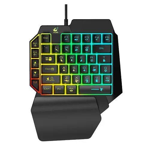 Free Wolf K15 провідна USB міні- клавіатура з підсвічуванням ігрової 39 клавіш Keypad для ПК комп’ ютера