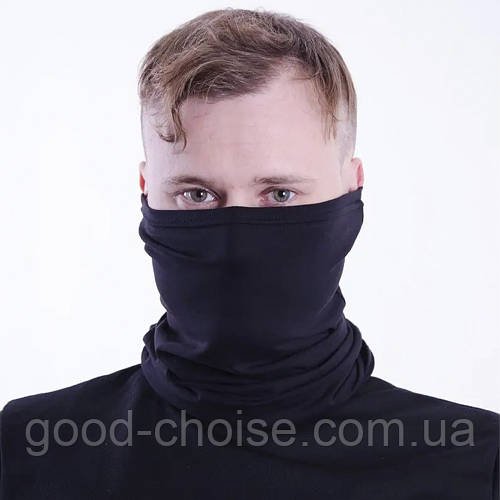 Тактичний бафф літній із затяжкою, Розмір Універсальний, Чорний / Чоловічий Бафф труба / Шарф труба на шию