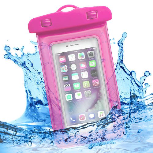 Чохол водонепроникний Waterproof Matte 7" Clear Pink